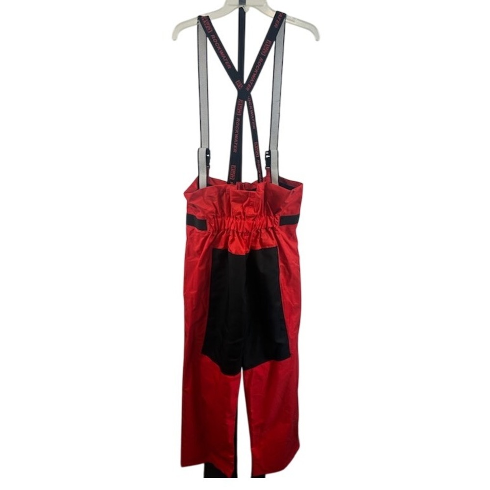Rockwater Designs Red Black Bib Riding Pants‎ Ski Waterproof Men's Size Medium